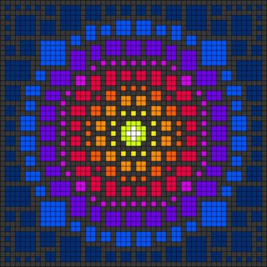 Pixel Art Cercles Concentriques Et Carrées 