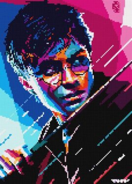 Pixel Art Harry Potter Multicolore 