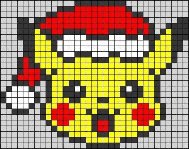Pixel Art Pikachu Facile 