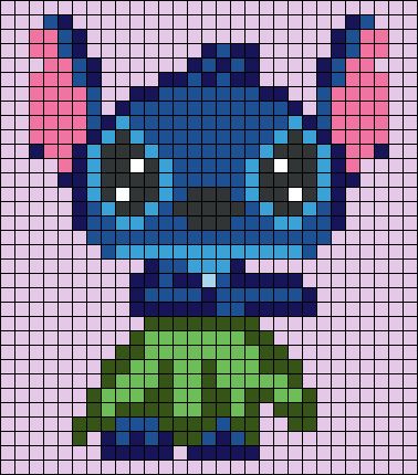 Pixel Art Stitch Qui Danse 