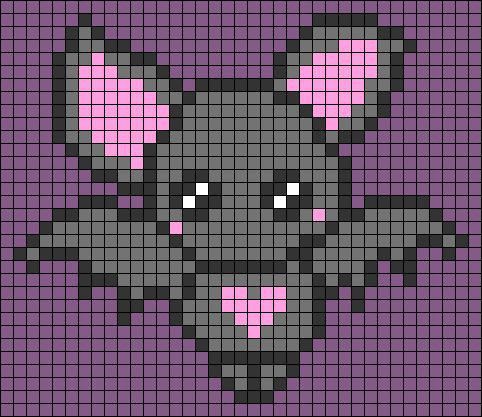 Pixel Art Chauve Souris 