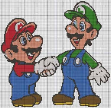 Pixel Art Mario Et Luigi Difficile 