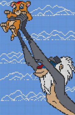 Pixel Art Rafiki Et Simba 