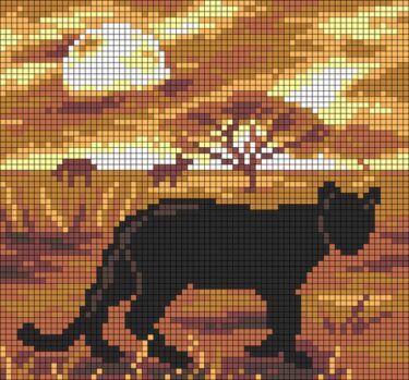 Pixel Art Panthère Noire