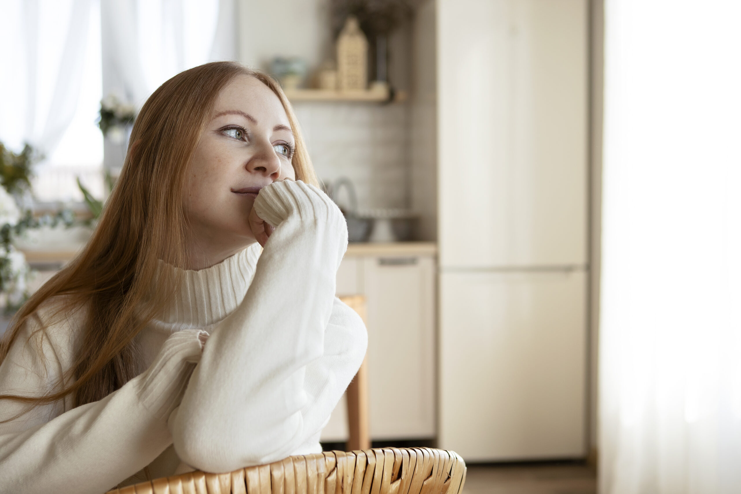 Portrait Of A Girl With Long Red Hair In A White S 2023 11 27 05 33 13 Utc