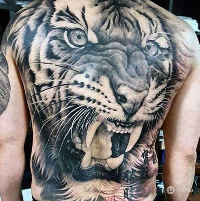 Tatouage Tigre De Profil 
