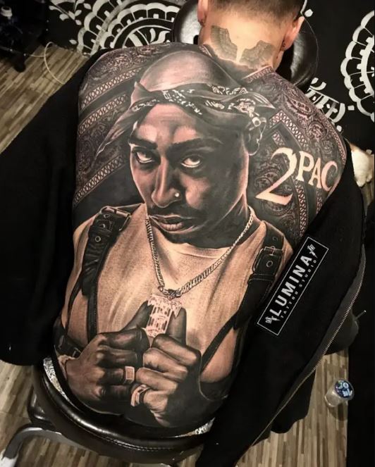 Tatouage Portrait 2pac 