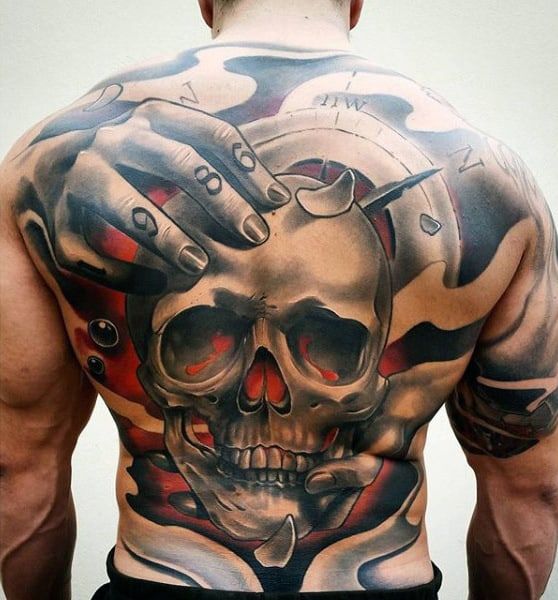 Tatouage Crâne & Mains 